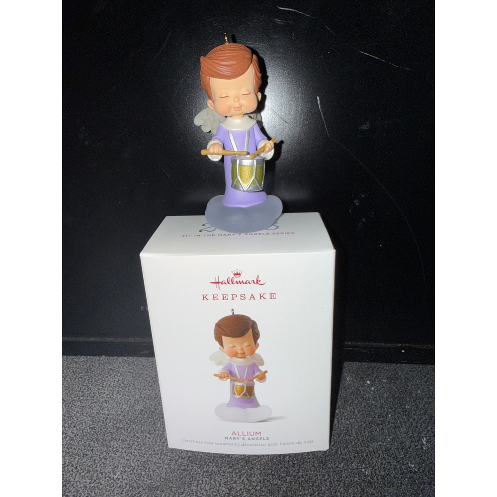 Hallmark Keepsake 2018 Marys Angels Allium 31st Series Christmas Ornament Drum